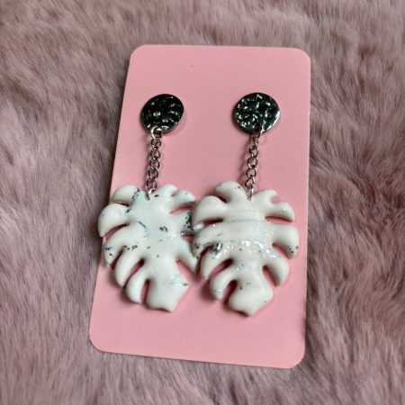 Pendientes Palmera Plateados