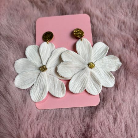Pendientes Flor Blancos