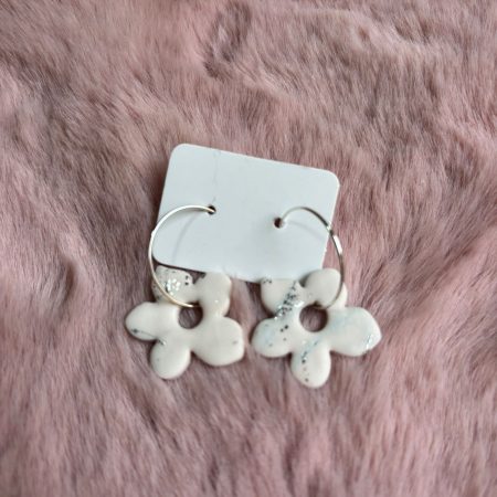 Pendientes Charm Mármol Blanco