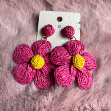 Pendientes Esparto Flor